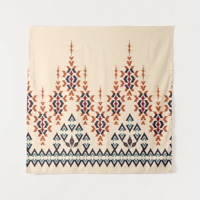 Ikat ethnic abstract beautiful art. Ikat seamless  Tapestry (Front)
