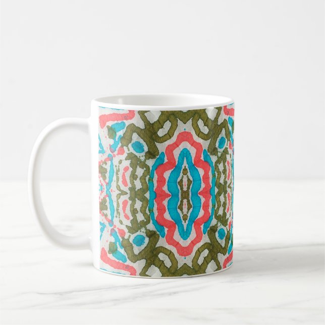 Ikat Ethnic Abstract Pattern. Shaman Pattern. Peni Coffee Mug (Left)