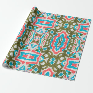 Ikat Ethnic Abstract Pattern. Shaman Pattern. Peni Wrapping Paper