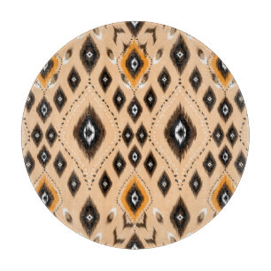Ikat Ethnic Geometric Folklore Pattern Cutting Board