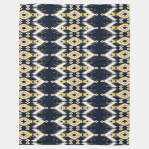 Ikat Ethnic Pattern Fleece Blanket