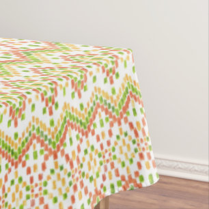 Ikat Ethnic Pattern on White to Customise Tablecloth