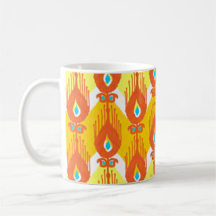Ikat fabric pattern coffee mug