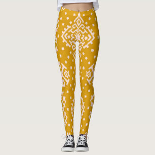 Ikat folklore ornament - ethnic texture. leggings