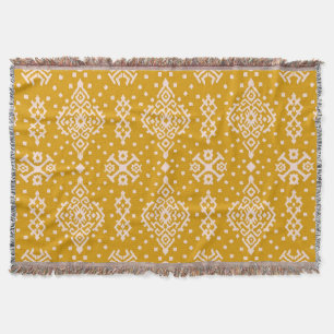 Ikat folklore ornament - ethnic texture. throw blanket