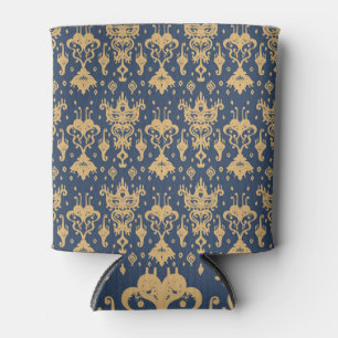 Ikat folklore ornament, oriental pattern can cooler