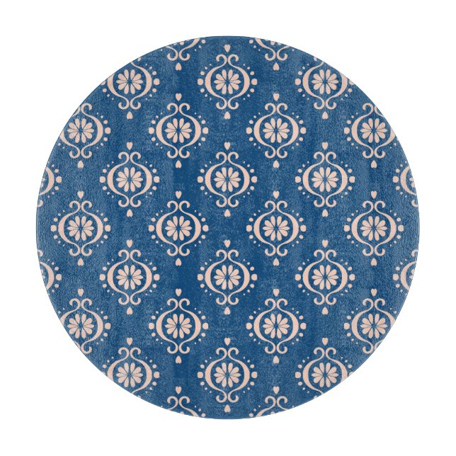 Ikat Geometric Folklore Damask Ornament Cutting Board (Front)