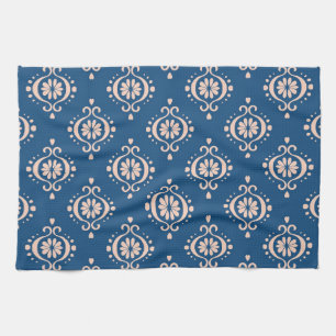 Ikat Geometric Folklore Damask Ornament Tea Towel