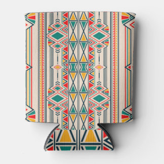 Ikat geometric, folklore ethnic ornament. can cooler