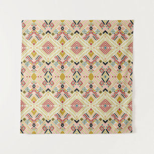 Ikat geometric folklore, oriental damask pattern. tapestry