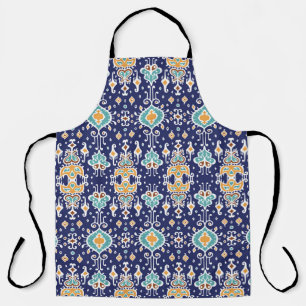 Ikat Geometric: Folklore Oriental Ornament. Apron