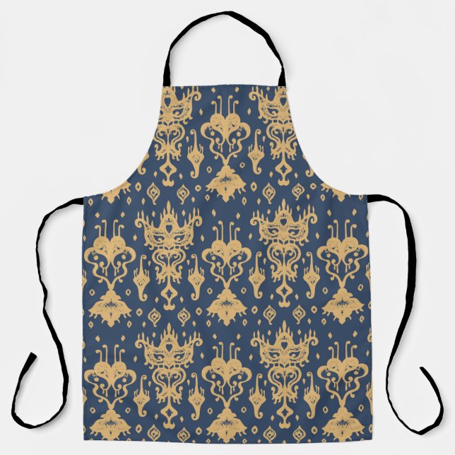 Ikat geometric folklore ornament. Oriental damask  Apron (Front)