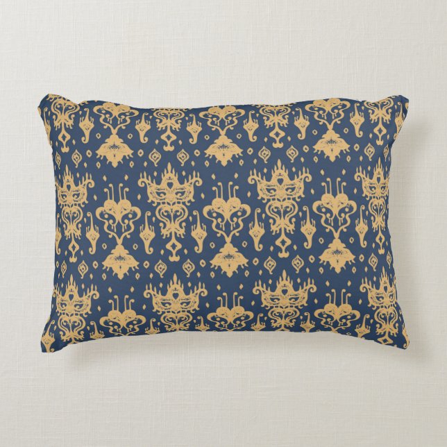 Ikat geometric folklore ornament. Oriental damask  Decorative Cushion (Front)
