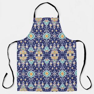 Ikat geometric folklore ornament. Oriental vintage Apron