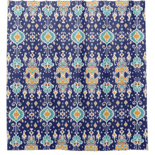 Ikat geometric folklore ornament. Oriental vintage Shower Curtain