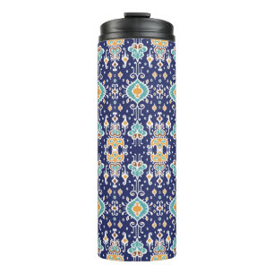 Ikat geometric folklore ornament. Oriental vintage Thermal Tumbler
