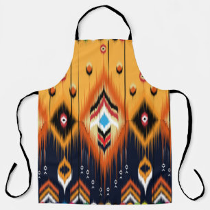 Ikat geometric folklore ornament. Tribal ethnic te Apron