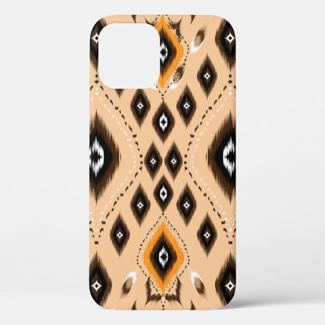 Ikat geometric folklore ornament. Tribal ethnic te Case-Mate iPhone Case (Back)