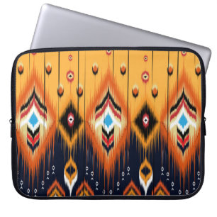 Ikat geometric folklore ornament. Tribal ethnic te Laptop Sleeve
