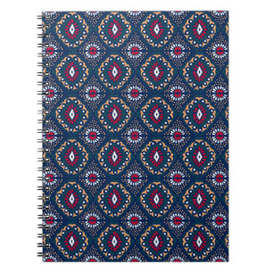 Ikat geometric folklore ornament. Tribal ethnic Vi Notebook