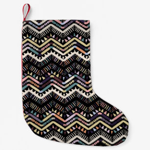 Ikat geometric folklore ornament. Tribal scandinav Small Christmas Stocking