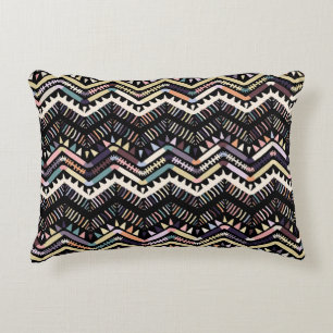 Ikat geometric folklore, tribal Aztec pattern. Decorative Cushion