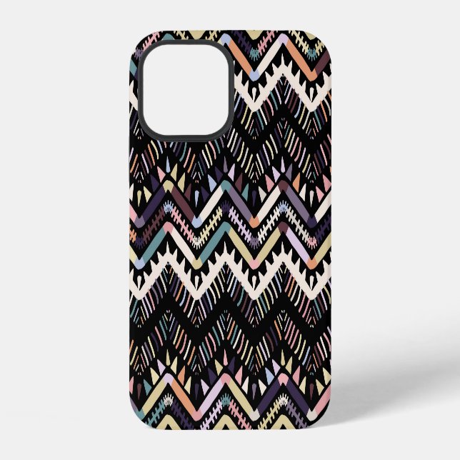 Ikat geometric folklore, tribal Aztec pattern. iPhone Case (Back)
