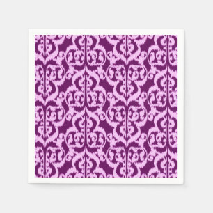 Ikat Moorish Damask - purple and orchid Napkin