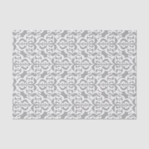 Ikat Moorish Damask - silver grey and white Tissue Paper