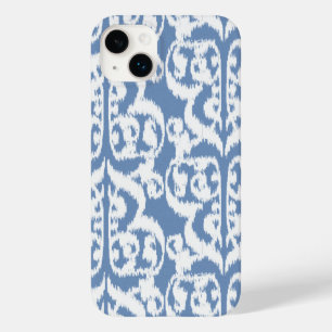 Ikat Moorish Damask - sky blue and white Case-Mate iPhone 14 Plus Case