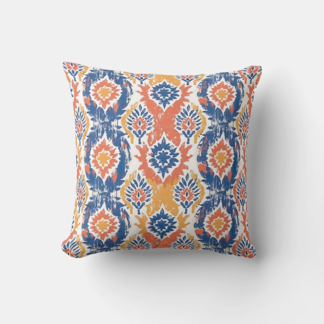 Ikat Pattern Fabric Cushion (Front)