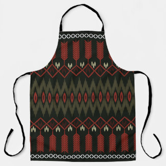Ikat Pattern: Geometric Ethnic Ornament Apron