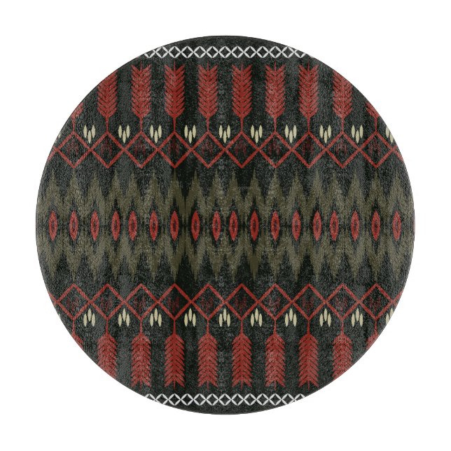 Ikat Pattern: Geometric Ethnic Ornament Cutting Board (Front)