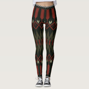 Ikat Pattern: Geometric Ethnic Ornament Leggings