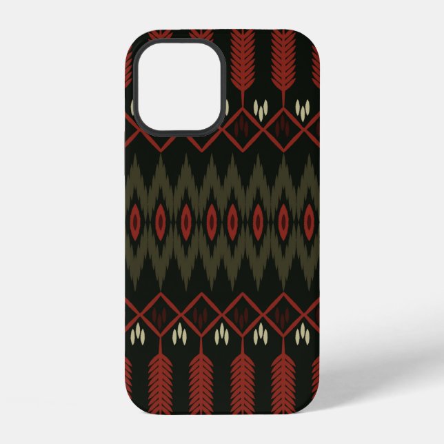 ikat Pattern. Geometric seamless ornament. Ethnic  iPhone Case (Back)