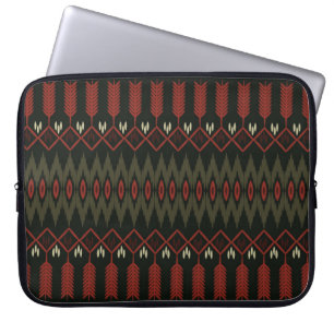 ikat Pattern. Geometric seamless ornament. Ethnic Laptop Sleeve