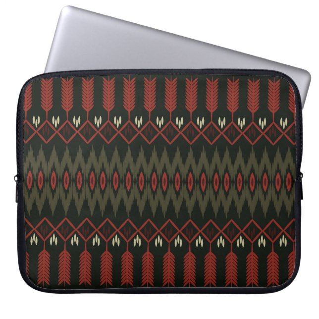 ikat Pattern. Geometric seamless ornament. Ethnic  Laptop Sleeve (Front)