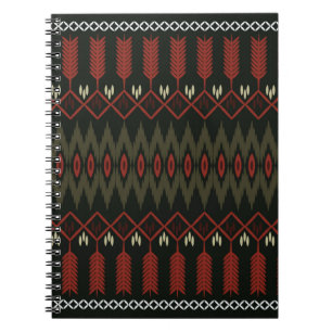 ikat Pattern. Geometric seamless ornament. Ethnic Notebook