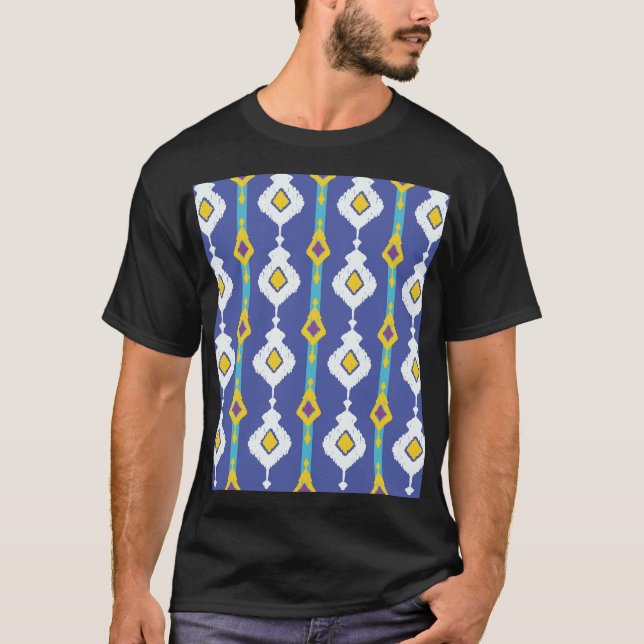 Ikat, seamless ethnic pattern. T-Shirt (Front)