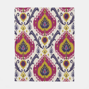 Ikat seamless pattern background Traditional patte Fleece Blanket