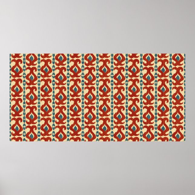 Ikat seamless pattern poster (Front)