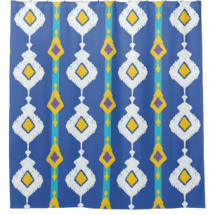Ikat seamless pattern shower curtain