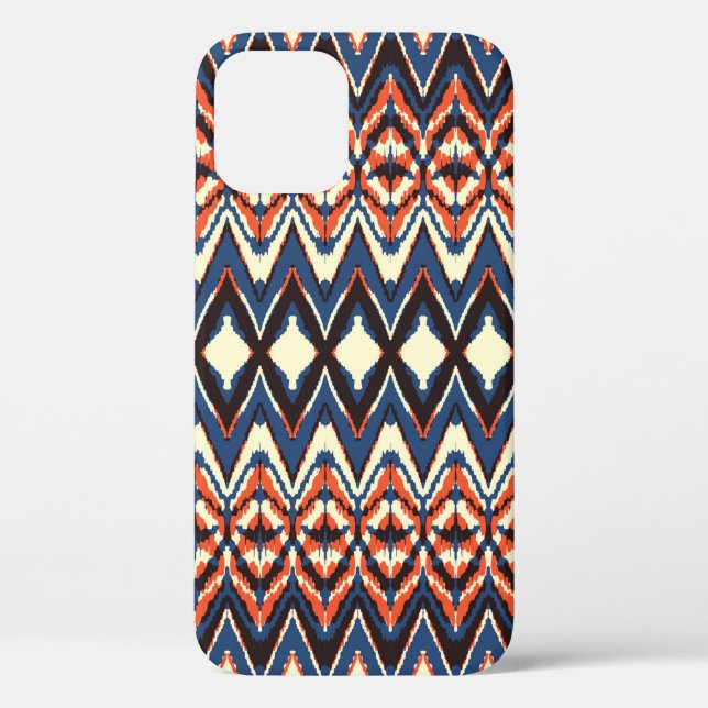 Ikat seamless pattern. tie dye shibori print with  Case-Mate iPhone case (Back)
