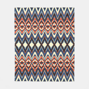 Ikat seamless pattern. tie dye shibori print with fleece blanket