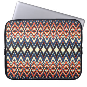 Ikat seamless pattern. tie dye shibori print with laptop sleeve