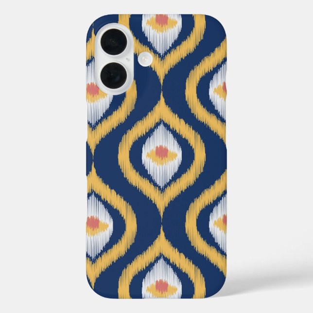 Ikat Series Ogee Blue Case-Mate iPhone Case (Back)