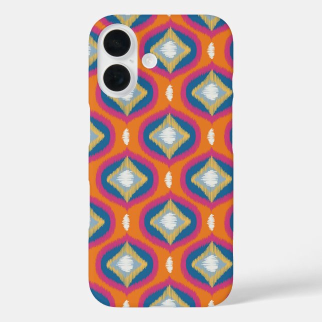 Ikat Series Ogee Orange Blue Case-Mate iPhone Case (Back)