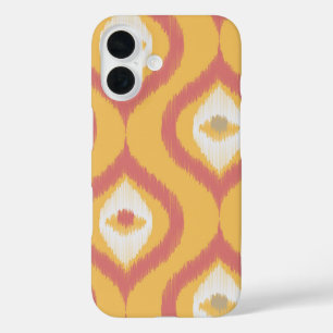 Ikat Series Ogee Orange iPhone 16 Case
