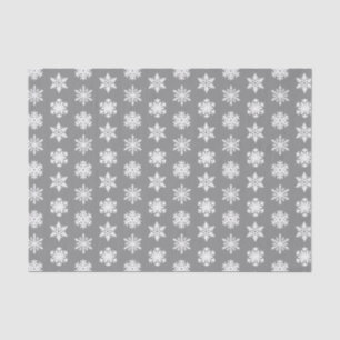 Ikat Snowflakes - Charcoal Grey and White Tissue Paper