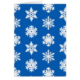 Ikat Snowflakes - Cobalt blue and white
